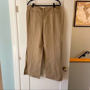 CK wide leg beige dress trousers - linen & cotton